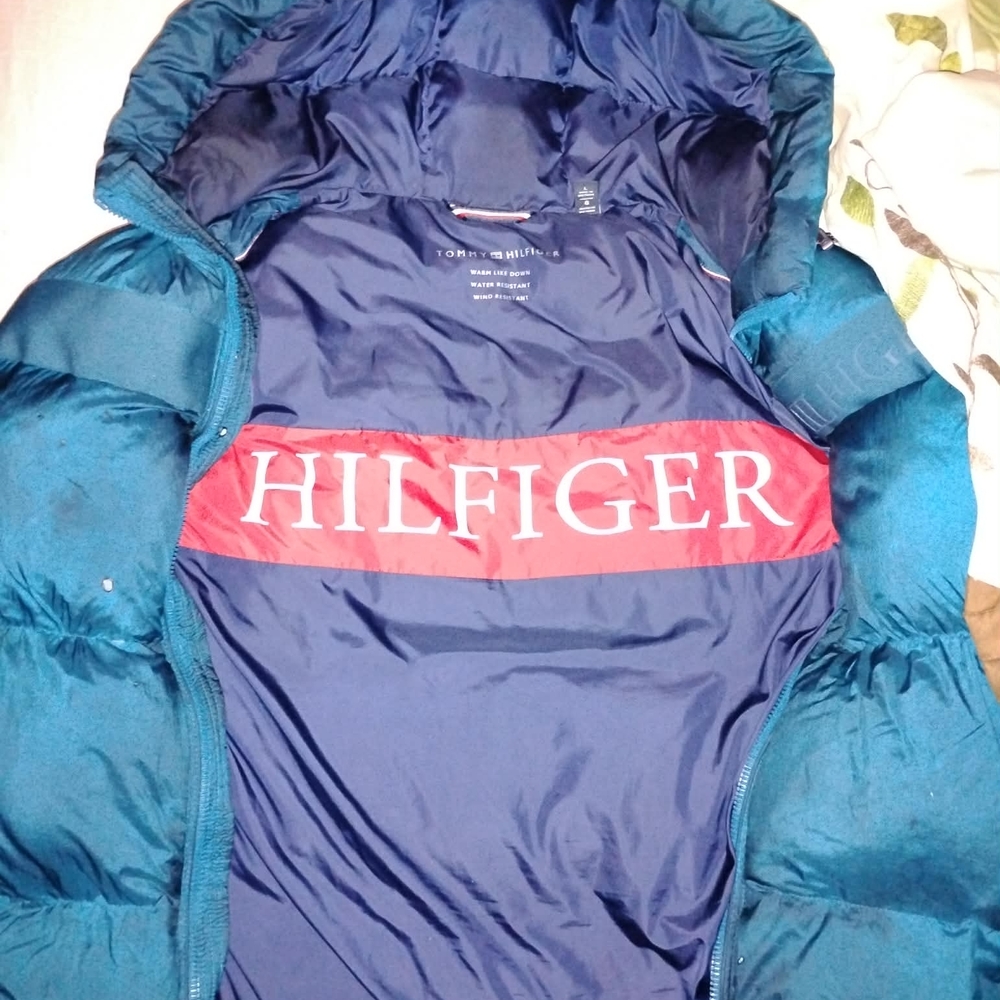 Tommy Hilfiger Teal and Navy Puffer Jacket
